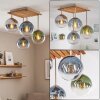 Gastor lampa sufitowa 4-punktowa z kulistymi kloszami E14, retro boho