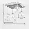 Koyoto lampa sufitowa 5-punktowa E14 z kulistymi kloszami, boho retro