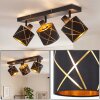 Opatija lampa sufitowa 3-punktowa z regulowanymi kloszami, wzór geometryczny