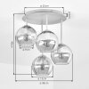 Koyoto lampa sufitowa z kulistymi kloszami, 4-punktowa, E14, ø 38 cm