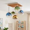 Koyoto lampa sufitowa 5-punktowa z kulistymi kloszami, styl boho vintage