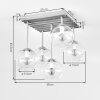 Koyoto lampa sufitowa 5-punktowa z kulistymi kloszami, styl boho vintage