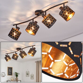 Alsen lampa sufitowa 4-punktowa, ażurowe klosze i regulowane głowice