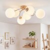 Chehalis lampa sufitowa kule G9, 6-punktowa, Ø 64 cm, retro vintage do salonu