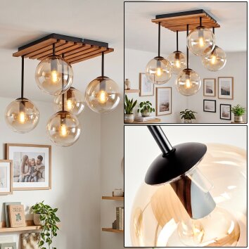Gastor lampa sufitowa 5-punktowa E14 z kulistymi kloszami i listwową bazą