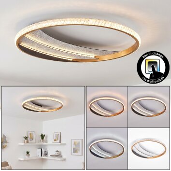 Calista lampa sufitowa LED okrągła 41 cm, nowoczesna, 3 barwy światła