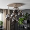 Nowoczesna lampa sufitowa Chehalis, klaster 5 przydymionych szklanych kul ø 15 cm