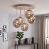 Nowoczesna lampa sufitowa Chehalis, klaster 5 przydymionych szklanych kul ø 15 cm