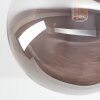 Nowoczesna lampa sufitowa Chehalis, klaster 5 przydymionych szklanych kul ø 15 cm