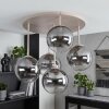 Chehalis 5-punktowa lampa sufitowa z kulistymi kloszami G9, Ø 45 cm