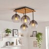 Koyoto podłużna lampa sufitowa z kulistymi kloszami E14, 4-punktowa