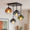 Lampa sufitowa Koyoto, 4 kuliste szklane klosze w różnych kolorach, ø 15 cm