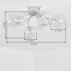 Chehalis 6-punktowa lampa sufitowa kule G9, okrągła oprawa ø 64 cm