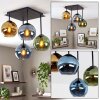 Koyoto nowoczesna lampa sufitowa 4-punktowa z kulistymi kloszami, retro vintage