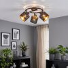 Alsen lampa sufitowa 3-punktowa E14 z regulowanymi głowicami, ażurowe klosze