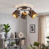 Alsen regulowana lampa sufitowa 3-punktowa E14 z falistymi kloszami na okrągłej ramie