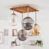 Gastor 4-punktowa lampa sufitowa z kulistymi kloszami, boho retro do salonu i jadalni