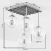 Gastor 4-punktowa lampa sufitowa z kulistymi kloszami, boho retro do salonu i jadalni