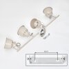 Podłużna lampa sufitowa Safari, 4 piaskowe obrotowe klosze z widocznymi oprawkami E14