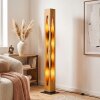 Naturalna boho lampa stojąca Sernadelo z drewnianą obudową i 4 oprawkami E27