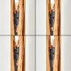 Naturalna boho lampa stojąca Sernadelo z drewnianą obudową i 4 oprawkami E27