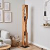 Drewniana lampa stojąca Sernadelo w naturalnych kolorach, faliste wycięcia, 4 źródła E27