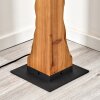 Drewniana lampa stojąca Sernadelo w naturalnych kolorach, faliste wycięcia, 4 źródła E27