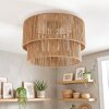 Boho-lampa sufitowa Tamir, dwuwarstwowy klosz z naturalnego sznurka, ø 50 cm
