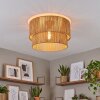 Boho-lampa sufitowa Tamir, dwuwarstwowy klosz z naturalnego sznurka, ø 50 cm