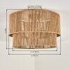 Boho-lampa sufitowa Tamir, dwuwarstwowy klosz z naturalnego sznurka, ø 50 cm