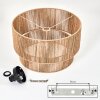 Boho-lampa sufitowa Tamir, dwuwarstwowy klosz z naturalnego sznurka, ø 50 cm