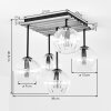 Klasterowa lampa sufitowa Koyoto, 5 bursztynowych, przydymionych i przezroczystych kloszy