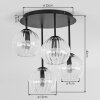 Nowoczesna lampa wisząca Koyoto z klastrową kompozycją 4 bursztynowych kloszy