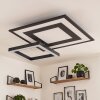 Płaska kwadratowa plafoniera LED Lerin, RGB, regulowana barwa światła 2700-6500 Kelvin