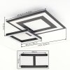 Płaska kwadratowa plafoniera LED Lerin, RGB, regulowana barwa światła 2700-6500 Kelvin
