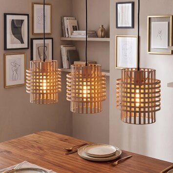 Nowoczesna lampa wisząca Lomir, piaskowe klosze, regulowana przy montażu