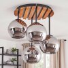 Nowoczesna klastrowa lampa sufitowa Koyoto z 4 przydymionymi szklanymi kloszami