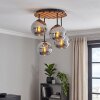 Nowoczesna klastrowa lampa sufitowa Koyoto z 4 przydymionymi szklanymi kloszami