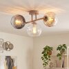 Lampa sufitowa Koyoto, klastrowa z trzema kulami, efekt świetlny na suficie