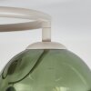 Nowoczesna lampa sufitowa Koyoto, trzy szklane kule w kolorach niebieskim, zielonym i złotym