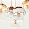 Boho lampa sufitowa Koyoto z lamelową osłoną nad stołem jadalnianym