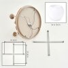 Boho lampa sufitowa Koyoto z drewnianą lamelową osłoną i 5 białymi szklanymi kloszami