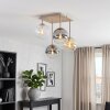 Lampa sufitowa Gastor w nowoczesnym stylu z 4 kulistymi kloszami w piaskowym kolorze
