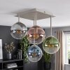 Nowoczesna klastrowa lampa sufitowa Gastor, 4 szklane kule miedziane i chromowane