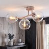 Nowoczesna klastrowa lampa sufitowa Koyoto, 3 przezroczyste szklane kule