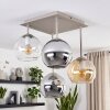 Nowoczesna piaskowa lampa sufitowa Koyoto z 4 kulistymi szklanymi kloszami