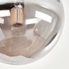 Nowoczesna lampa sufitowa Chehalis w układzie klastrowym, przydymione szklane kule