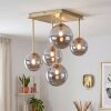 Nowoczesna lampa sufitowa Chehalis, klaster 5 przydymionych kul szklanych
