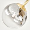 Nowoczesna lampa sufitowa Chehalis z 5 kulistymi kloszami i kwadratową podsufitką
