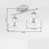 Piaskowa vintage lampa sufitowa Gastor, falista listwa, klosze bursztynowe